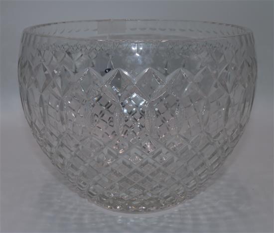 A hobnail moulded glass fruit bowl